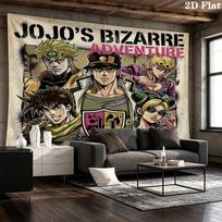 Jojo'S Bizarre Adventure Wall Tapestry Aesthetic Wall Hanging Printed Fabric Blanket Decorative Tapestries For Bedroom Living Room Home Decor 100cm x 150cm
