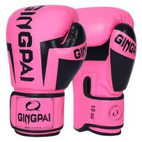 Kids Boxing Gloves Training Punching Bag Muay Thai Martial Arts Sport PU Leather 6oz 8oz 10oz 12oz Black White Pink Blue Green 6 oz rausva