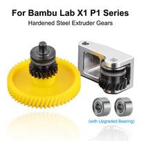 Grūdinto plieno ekstruderio pavarų blokas, skirtas Bambu Lab X1 X1C P1P P1S Hotend, didelio stiprumo 3D spausdintuvo priedai