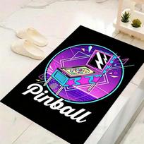 1Pc Vibrant Pinball Machine Art Rug Office Carpet Indoor Outdoor Doormat Nonslip Soft Comfortable Living Christmas Halloween Xmas Gift D92497 40cmx60cm purple