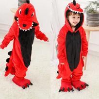 Cartoon Kigurumi For Children Kids' Animal Onesie Pyjamas Unicorn Cat Dinosaur Cow Halloween Carnival One-piece Costume Homewear 4T Height 80-100cm black