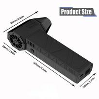 52+M/S Didelio Greičio Oro Pūstuvas Galingas Pūstuvas Turbo su LED Šviesa Kompiuterio Klaviatūros Valiklis 143x93x39mm black