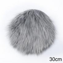 Useful Rugs Carpet Textil Round Seat Sheepskin Soft Artificial Bedroom gray