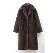 Autumn and winter new long coat warm coat women's coat fur coat XXL ruda