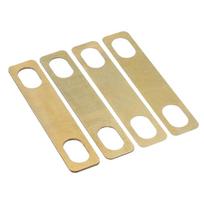 Guitar Neck Shims Brass Shims for Guitar and Bass Screwed Neck Repair,4 Pieces 1 beige
