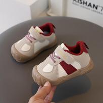 2026 Breathable Baby Walker Shoes - Versatile, Casual Sports Sneakers for Boys & Girls, Perfect for Spring/Autumn Set of 5 Pairs (Sizes 16-20) raudona