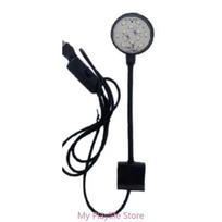 Akvariumo LED apšvietimas 5 W šviesos diodai, skirti sūriam vandens telkiniui Prisegamas koralų bako akvariumo šviestuvas su reguliuojama žarna. (as the picture,CN Plug) black