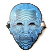 Versatile Sound Activated Led Mask For Dance Rave And Halloween Celebrations #3 gray