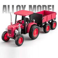 1/32 modeliavimo traktoriaus žaislai automobilio modelis lydinio metalinis korpusas žemės ūkio transporto priemonė atitraukiamas garsas šviesa funkcija žaislinis automobilis berniukui dovana
