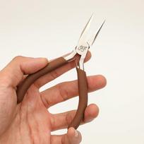 High-End Carbon Steel Needle Nose & Bent Tip Pliers for DIY Wire Wrapping brown