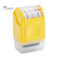 Roller Stamp Race Track Self Inking Line Road Compact Calligraphy Practice Tool Design Portable Dashed Handwriting Lines for Kids geltona