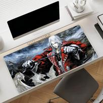 Game C-Castlevania Mouse Pad Non-slip Rubber Gamer Balance Computer Mat Decoracion Deskmat Laptop Office Large 30cmx60cm gray