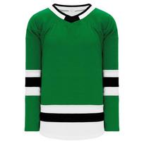 Men Women Ice Hockey Jersey Green White Black Striped Long Sleeve V‑Neck Uniform Training Practice Sport Tops Couple Sportswear M black