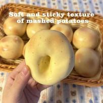 Handmade Coconut Oil Squishy Ball Upgraded Crunchy Potato Ice Skin Stress Relief Fidget Toy beige