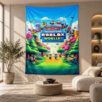 Decorative Tapestry,Roblox Printed Wall Art, Lightweight Wall Hanging For Bedroom Background 150cmx200cm