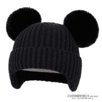 Kids Winter Warm Knitted Set Pom‑pom Hat Scarf Gloves 3‑Pcs Set Or Single Beanie Hat Windproof Ear Protection For Boys Girls Cold Weather Outdoor juoda