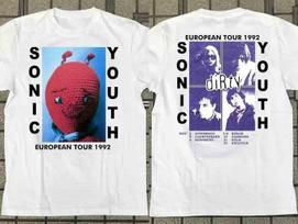 Sonic Youth DIRTY Europos turas 1992 m. marškinėliai, Sonic Youth Europos turas '92 S įvairiaspalvis