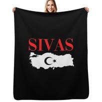 Sivas Turkey map Sivas 58 gift for men Throw Blanket Luxurious Soft Blanket Holiday Gift for Family 125x100cm(50x40in)