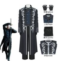 Vergilio Cosplay Žaidimo Nelo Angelo Kostiumas Karnavalo Helovino Komiksų Animacijos Šventės Drabužiai Perukas M&Vergil black