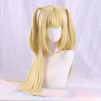 MisaMisa Cosplay Perukas Ilgas Auksinės Blondinės Moteriškas Amane Misa Anime Cosplay Perukas Karščiui Atsparus Sintetinis Pluoštas One Size&Other beige