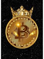 Abstract Bitcoin Collection Golden Bull Plakatas Drobė Tapyba Pinigai Sienų Meno Paveikslėliai Šiuolaikinio biuro namų dekoravimui Cuadros 40x60cm No Frame
