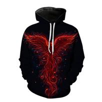 Madingi Fenixo Hoodies Gyvūno 3D Spausdinimo Moterims Vyrams Streetwear Ilgomis Rankovėmis su Gobtuvu Megztiniai Sportiniai Megztiniai Moteriški Drabužiai XL black