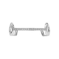 Trendy Vampire Fangs Zirconia Grillz: Stylish and Popular Halloween Accessory sidabras