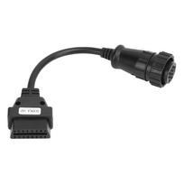 OBDII 16Pin Cable OBD2 Connector 240mm 9.45in Portable Car Diagnostic Tool for Truck gray