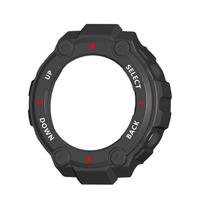Tinka „Amazfit“ „T Rex Pro“ išmaniajam laikrodžiui, apsauginis dėklas, apsaugantis nuo įbrėžimų, lengvas, rėmelis, 1 vnt. juoda/raudona