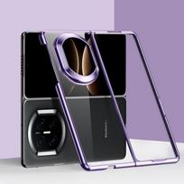 For Huawei Mate X7 X6 Ultra Thin Electroplated Transparent Case For Huawei Mate X 7 Hard PC Shockproof Phone Cover For Huawei Mate X6 violetinė