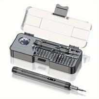 88PCS Precision Electric Screwdriver Mini Magnetic Electric Screwdriver Mobile Phone Watch Repair Tools Portable Power Tools gray