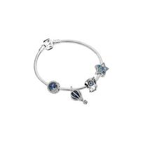 Pandora Dora 925 silver dark blue secret 925 silver bracelet women's silver ZT0764 mėlyna