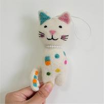 Handmade Wool Felt Doctor Sheep Dolls: Fashionable Hanging Ornaments & Bag Charms gray