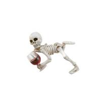 Resin Miniature Skull Figurine Weatherproof Flowerpot Edge Hanger  Halloween Desk Decor Style 1