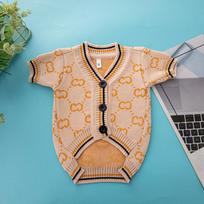 Cardigan Pet Sweater Corgi Teddy Trendy Dog Clothes Autumn Winter Fashion Thick High-Elastic Dog Apparel XS geltona