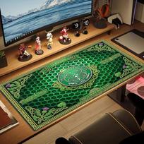 Celtic FC Logo Color Mouse Pad Large Gaming Table Cushion Non-slip Laptop Tablet Big Mousepad XXL Mat Mini PC Playmat With Lock edge 30cmx60cm(11.8x23.6inch) brown