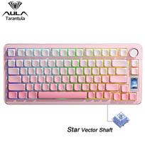 AULA S75 PRO Wireless Mechanical Keyboard with Screen&Knob 75% Hot Swappable RGB Backlit Gaming Keyboard with Pre-lubed Switches