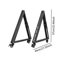 2 Low Height Mobile TV Stands, Monitor Floor Stand Cart, Multifunctional Heavy Duty Rolling 32 inch to 55 inch