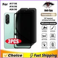 3-5Pcs Privacy Screen Protector for Samsung A17 A16 A26 5G Mobile Phone Screen Tempered Glass Protector Anti-Peep Explosion Protective Case Samsung A17 = A16 = A26