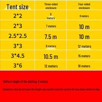 Windproof 4-Sided Tent, Outdoor Sunshade, Rainproof, Warm, Transparent Shelter Opening Fee raudona