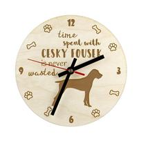 Bohemian Wire-haired Pointing Griffon, Cesky Fousek - clock with dog, wooden clock with engraving, personalised clock by Art-Dog