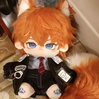 Stuffed Genshin Impact Tartaglia Ajax 20cm Cute Cotton Doll Toys for Children Adults Collectible Dress-up Dolls no skeleton orange