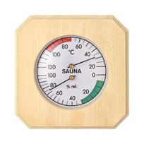 Luxury Pine Wood Sauna Thermometers Hygrometer with Option Sauna Temperature Gauges Perfect for Hotels & Spa 1 beige