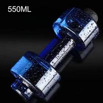 500/1500/2600ML Leakproof Unbreakable Sports Water Bottle Fitness Dumbbell Portable Gym Training Plastic Bottle 500-2600ml blue