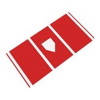 Yousheng Baseball Batting Mat for Training Shock Absorbing Softball Pitching Mat Batting Practice Mat with Anti-Slip Bottom Footprint Guide for L D white