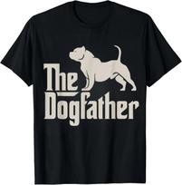 The Dogfather American Bully Pit Bull Funny Dog Owner Gift Unisex T-Shirt 4XL white