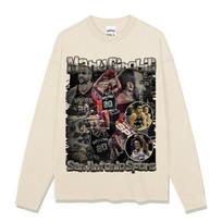 Xxx Long-Sleeved Retro T-Shirt Short-Sleeved Print Washed Trendy Tentcion Men'S Crew Neck Heavy-Duty Hooded Sweater Hip-Hop Cotton 2XL gray