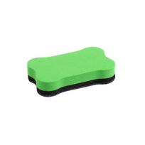 Magnetic Small Bone Shaped Felt Eva Whiteboard Eraser For Kids 1pcs žalia