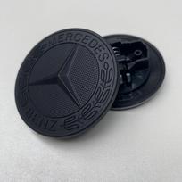 Hub Cap 1PC 56mm Car Hood Emblem Badge Bonnet Emblem Cover For Mercedes Benz Brabus AMG W124 W163 W202 W203 W204 W210 W211 W205 Sticker black