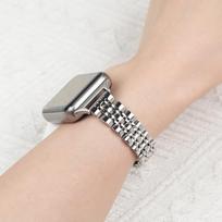 Magnetinis metalinis dirželis, skirtas Xiaomi Band 9 Pro, 8 Pro ir Redmi Watch 5 - Plonas trijų karoliukų dizainas. For Xiaomi 8 Pro beige